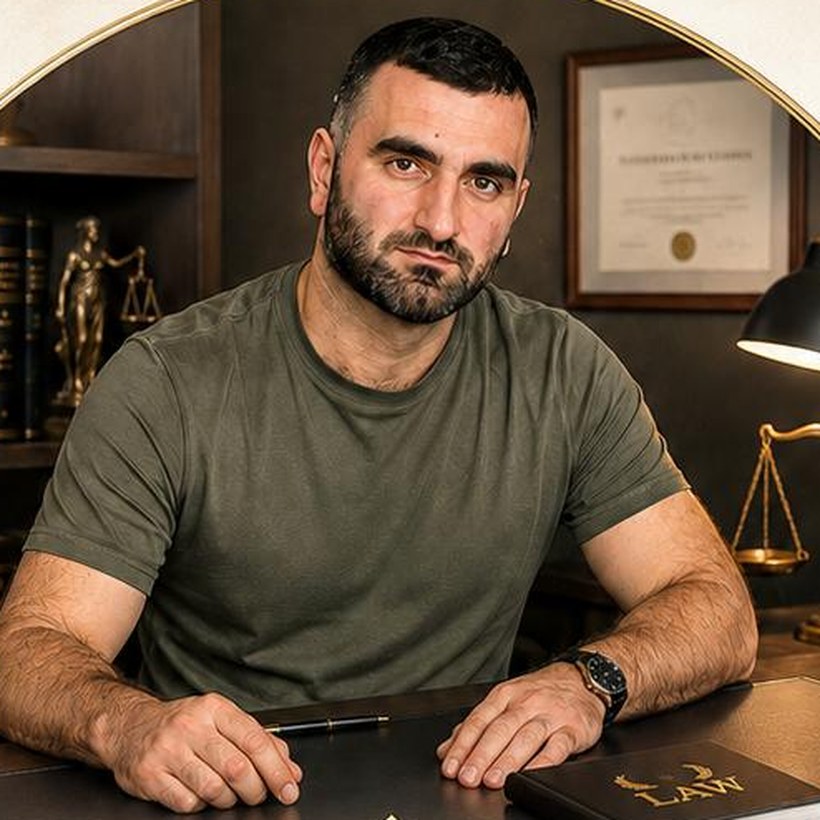 Адвокат Бесо Болквадзе за робочим столом